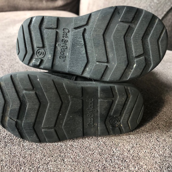 Little Girls Black Ruffle Riding boots - Picture 5 of 5